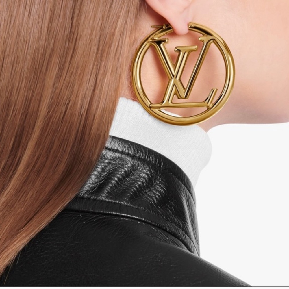 L V Gold Earrings